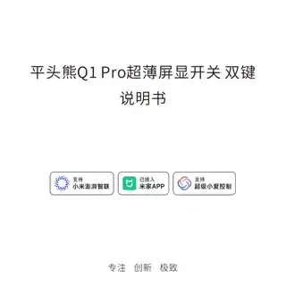 平头熊Q1 Pro超薄屏显开关 双键